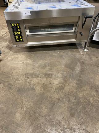 NEW! SCRATCH-N-DENT! Commercial Stainless Steel Electric Powered Countertop Single Pizza/Bakery Deck Oven! With Digital Controls! Model: 611E-1 SN: 20190103! 380V 3 Phase!