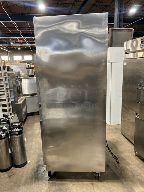 Traulsen Commercial Stainless Steel Solid Half Door Single Section Reach In Refrigerator! With Wired Racks! Model: AHT132DUT-HHS SN: 22K03632! 115V 1 Phase! On Casters! - Image 3 of 9