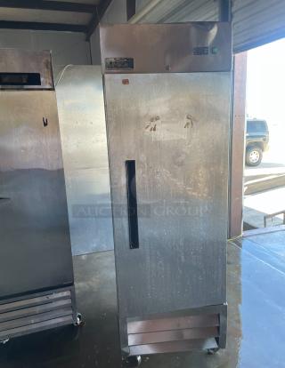 ARTIC AIR FREEZER, SINGLE DOOR, ON CASTERS.