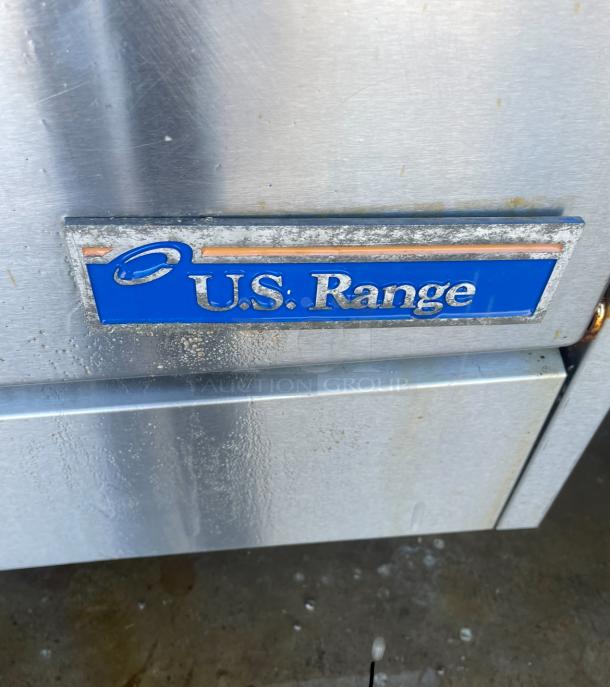 US RANGE STOVE w FRENCH TOP GRIDDLE 36 in NAT GAS. - Image 2 of 7