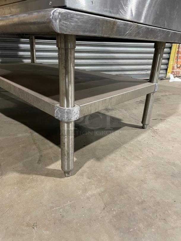 RARE FIND! Old Hickory Commercial Stainless Steel Natural Gas/Charcoal Powered Churrasco Rotisserie Grill! With 13 Knife Spits! With Single Shelf Equipment Stand! On Legs! WORKING WHEN REMOVED! - Image 8 of 15