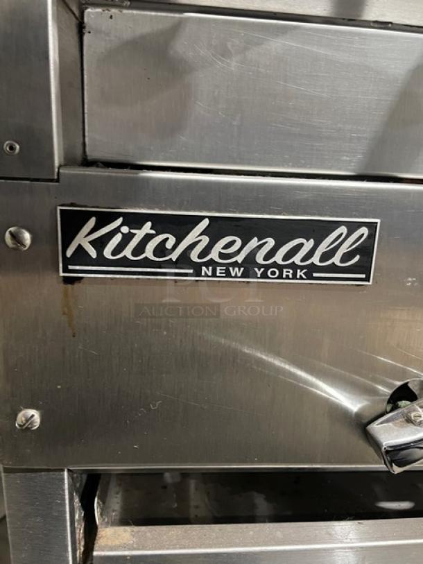 RARE FIND! Old Hickory Commercial Stainless Steel Natural Gas/Charcoal Powered Churrasco Rotisserie Grill! With 13 Knife Spits! With Single Shelf Equipment Stand! On Legs! WORKING WHEN REMOVED! - Image 13 of 15