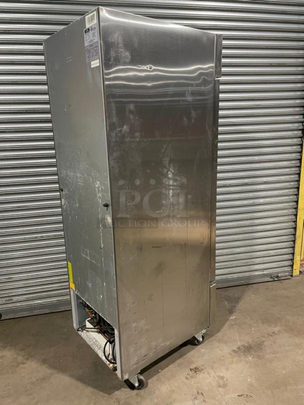 LIKE NEW! Arctic Air Commercial Stainless Steel Solid Single Door Reach In Freezer! With Poly Coated Wire Rack! Model: AF23 SN: H8157523! 115V! On casters! - Image 4 of 11