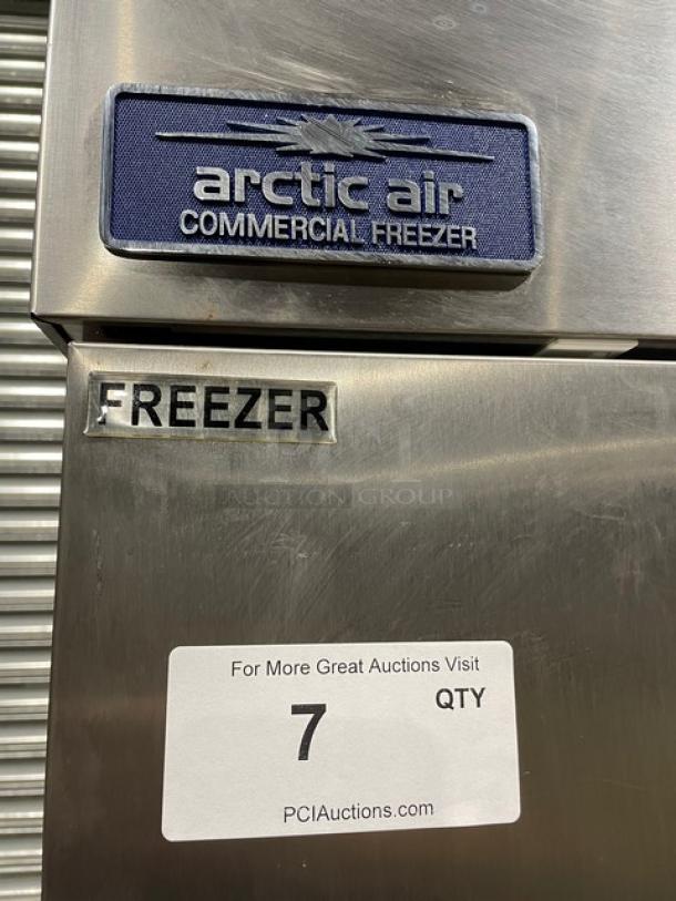 LIKE NEW! Arctic Air Commercial Stainless Steel Solid Single Door Reach In Freezer! With Poly Coated Wire Rack! Model: AF23 SN: H8157523! 115V! On casters! - Image 8 of 11