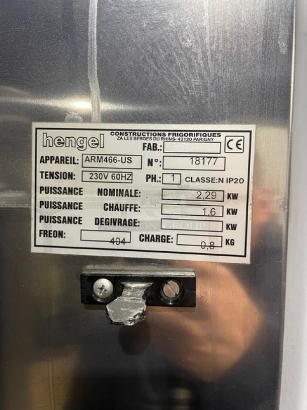 Hengel Commercial Stainless Steel Electric Powered Retarder Proofer! With Built In Pan Holding Rack! With Bi-Tronic Control! Model: ARM466-US SN: 18177! 230V 1 Phase! - Image 6 of 10