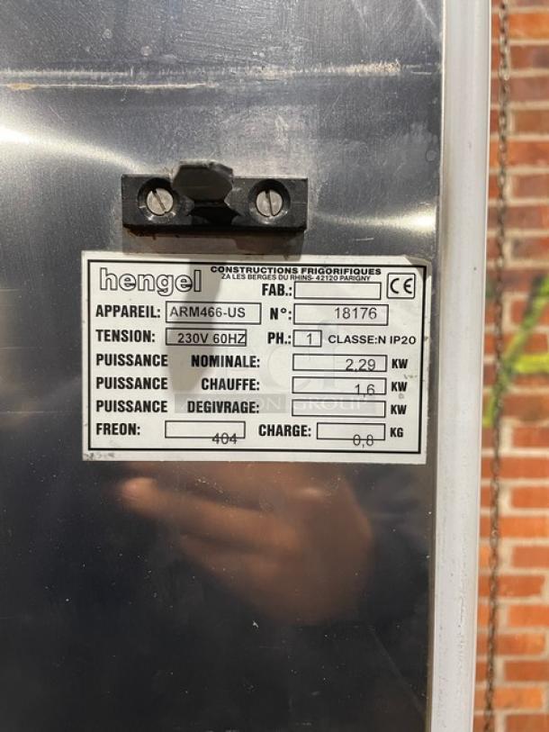 Hengel Commercial Stainless Steel Electric Powered Retarder Proofer! With Built In Pan Holding Rack! With Bi-Tronic Control! Model: ARM466-US SN: 18176! 230V 1 Phase! - Image 6 of 9