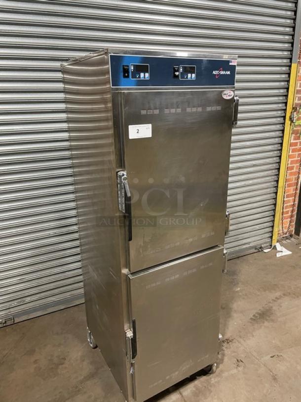 Alto-Shaam! 2021 Late Model! Halo Heat Series Commercial Stainless Steel Dutch Door Dual Compartment Mobile Heated Holding/Proofing Cabinet! With Universal Holding Racks! Model: 1200-UP SN: 3040338-5! 120V 1 Phase! On Casters! - Image 12 of 12