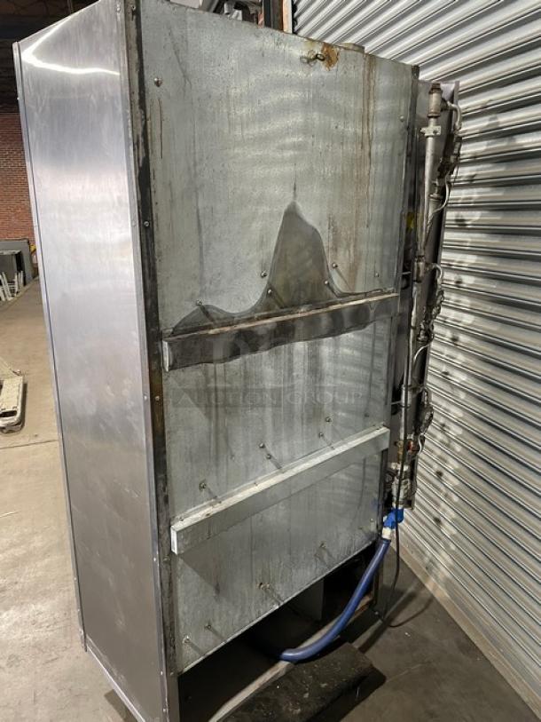 Old Hickory Commercial Stainless Steel Natural Gas Powered Rotisserie Oven! With 7 Knife Spits! With NEW Heavy-Duty Fire Bricks! On Casters! WORKING WHEN REMOVED! - Image 3 of 16