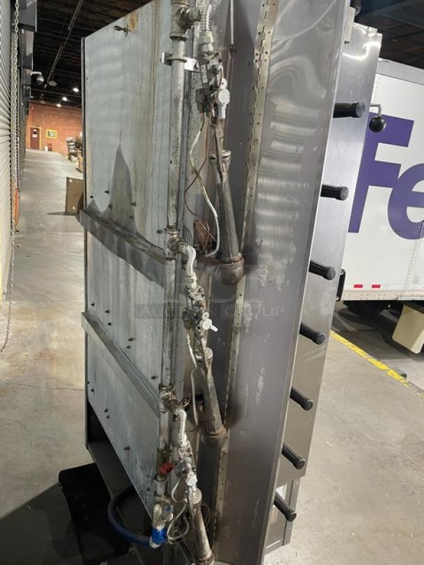 Old Hickory Commercial Stainless Steel Natural Gas Powered Rotisserie Oven! With 7 Knife Spits! With NEW Heavy-Duty Fire Bricks! On Casters! WORKING WHEN REMOVED! - Image 6 of 16