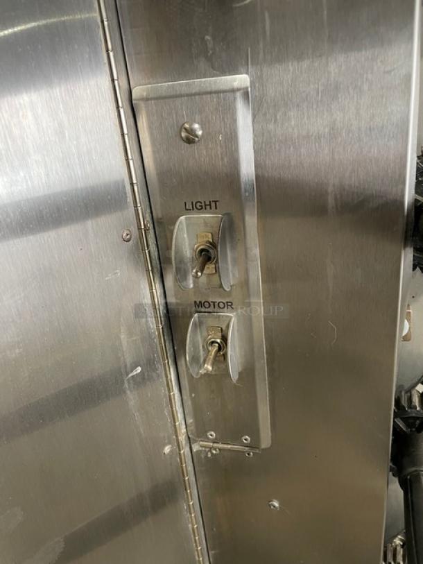 Old Hickory Commercial Stainless Steel Natural Gas Powered Rotisserie Oven! With 7 Knife Spits! With NEW Heavy-Duty Fire Bricks! On Casters! WORKING WHEN REMOVED! - Image 9 of 16