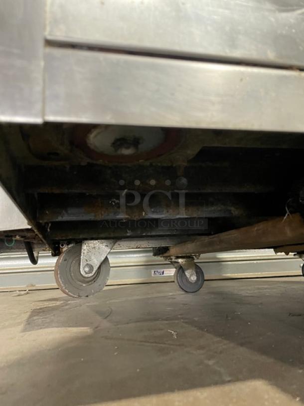 Old Hickory Commercial Stainless Steel Natural Gas Powered Rotisserie Oven! With 7 Knife Spits! With NEW Heavy-Duty Fire Bricks! On Casters! WORKING WHEN REMOVED! - Image 10 of 16