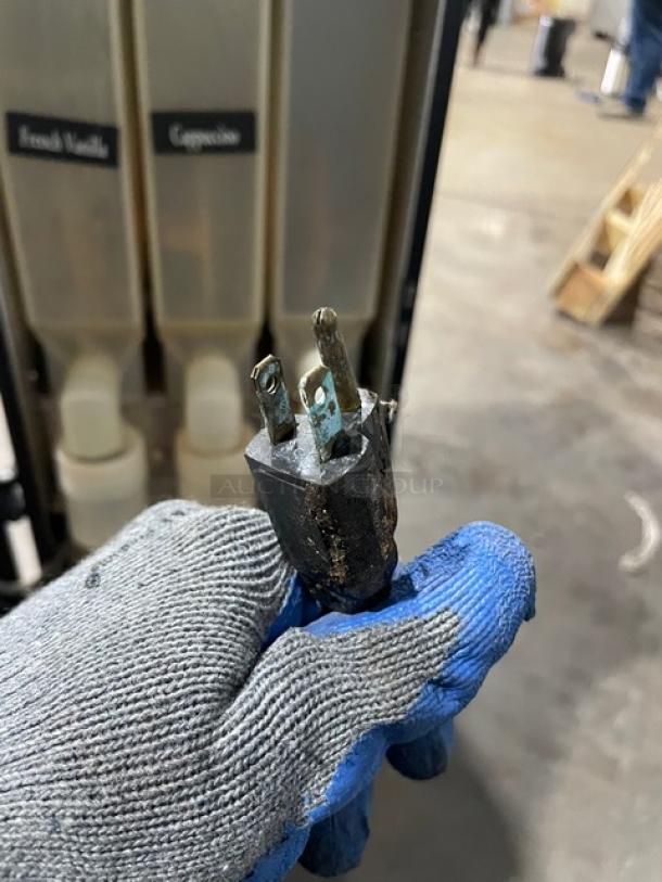 Bunn Commercial Black Electric Powered Countertop Triple Flavor Hot Chocolate/Cappuccino Hot Beverage Machine! With 3 Poly Hoppers! With Push Button Controls & LED Display Box! On Legs! - Image 6 of 9