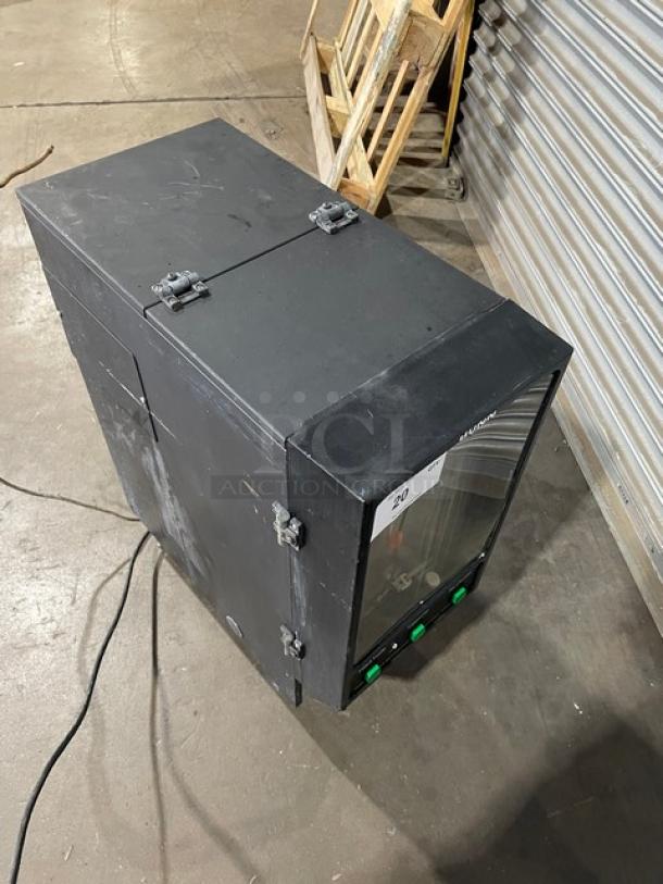 Bunn Commercial Black Electric Powered Countertop Triple Flavor Hot Chocolate/Cappuccino Hot Beverage Machine! With 3 Poly Hoppers! With Push Button Controls & LED Display Box! On Legs! - Image 9 of 9