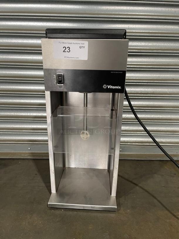 Vitamix Commercial Stainless Steel Electric Powered Countertop Frozen Dessert Mix'n Machine! With Splash Guard! Model: VM0800! 120V! - Image 1 of 8