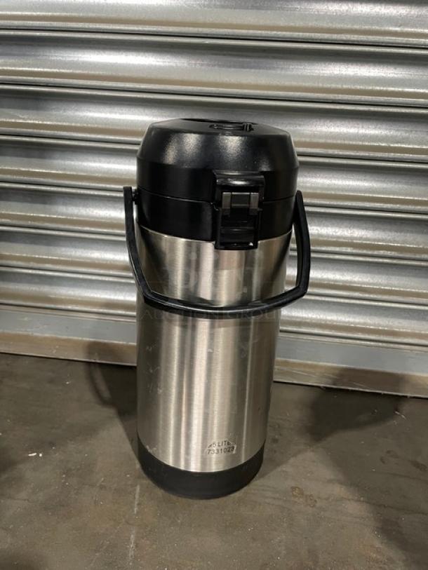 Superior Commercial Stainless Steel Coffee Air-Pot! With Handle! - Image 3 of 8