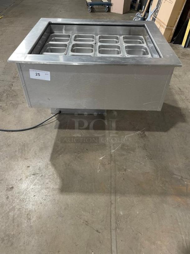 Nice! LATE MODEL! APW Wyott Commercial Stainless Steel Electric Powered Refrigerated Drop-In Cold Food Well! With Hotel/Steamtable Pans! Model: CW-2 SN: 200091105001! 115V 1 Phase! - Image 1 of 8