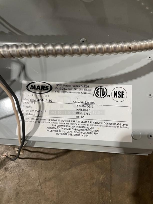 Never Used! Mars Commercial Electric Powered Unheated Air Curtain! Model: NH42-1UA-BG SN: 223386! 115V 1 Phase! - Image 5 of 8