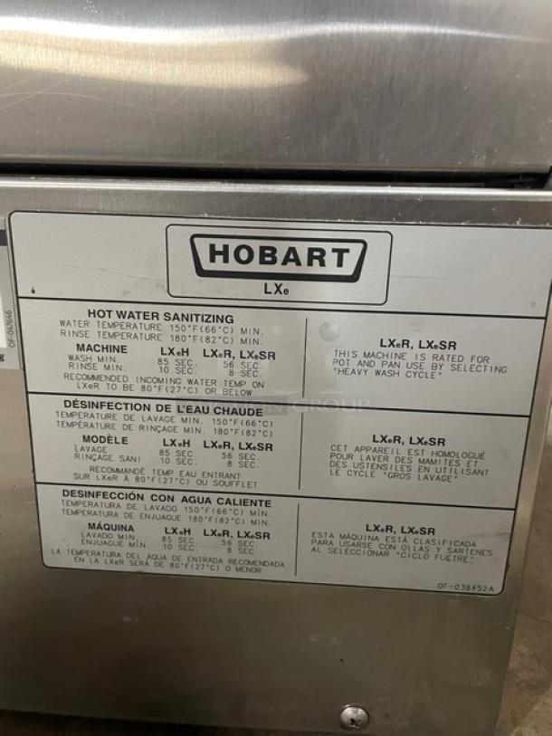 Hobart! New Body Style! LXe Series Commercial Stainless Steel Electric Powered Undercounter High Temperature Dishwasher! Model: LXEH SN: 231214762! 120/208-240V 1 Phase! - Image 7 of 11