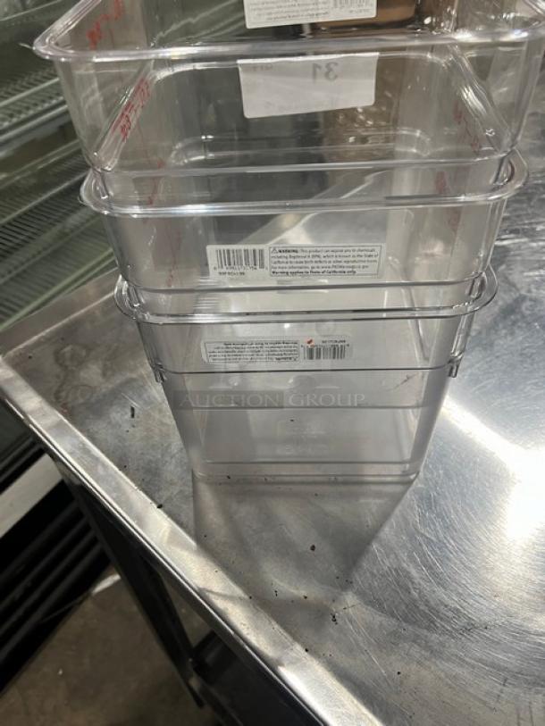 BRAND NEW! Cambro Commercial Clear Polycarbonate 8 Qt. Food Storage Containers! ALL ONE MONEY! - Image 3 of 5