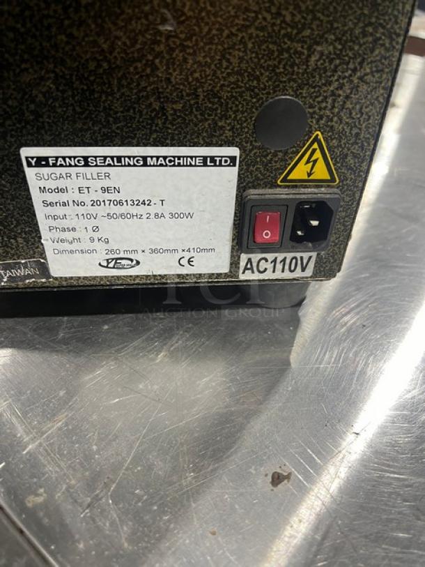 Y-Fang Possmei Series Commercial Electric Powered Countertop Fructose/Cane Liquid Sugar Dispenser! Model: ET-9EN SN: 20170613242-T! 110V! On Legs! - Image 4 of 5