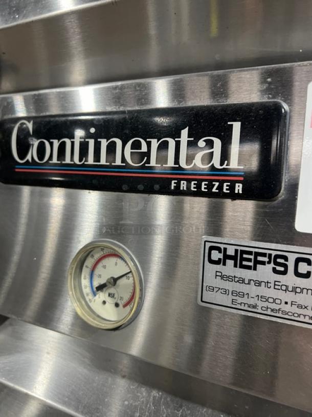 Continental Commercial Stainless Steel Solid 2 Door Reach In Freezer! With Poly Coated Wire Racks! Model: 2F SN: 13698807! 115V 1 Phase! On Casters! - Image 4 of 7