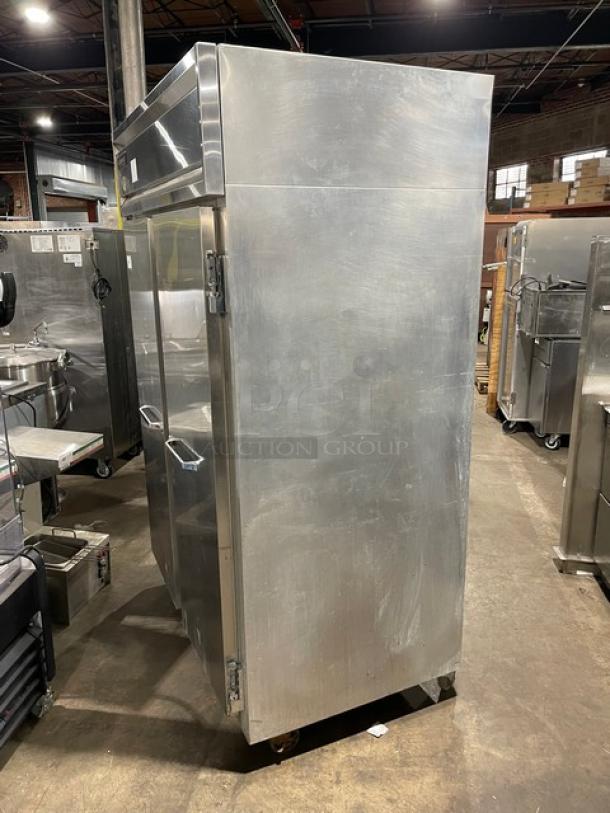 Continental Commercial Stainless Steel Solid 2 Door Reach In Refrigerator! With Poly Coated Wire Rack! Model: 2R SN: 14367341! 115V 1 Phase! On Casters! - Image 2 of 12