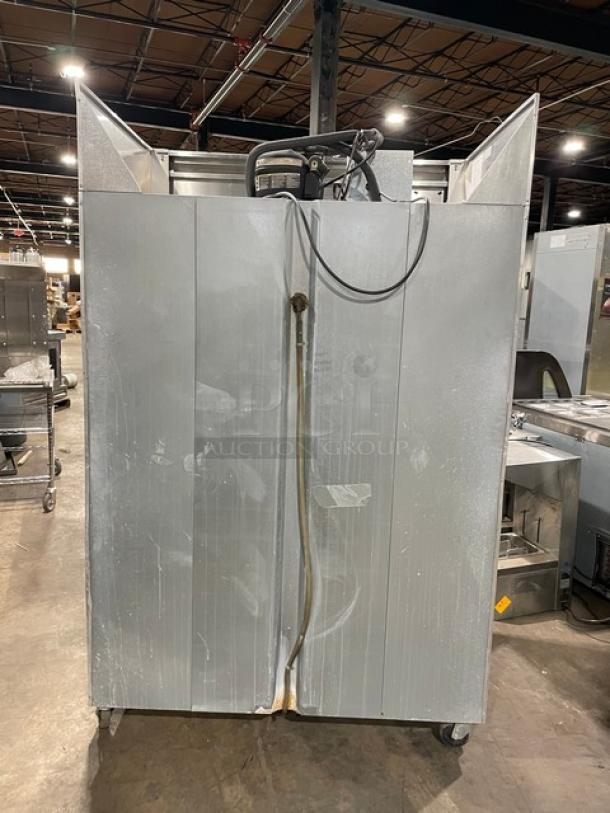Continental Commercial Stainless Steel Solid 2 Door Reach In Refrigerator! With Poly Coated Wire Rack! Model: 2R SN: 14367341! 115V 1 Phase! On Casters! - Image 3 of 12
