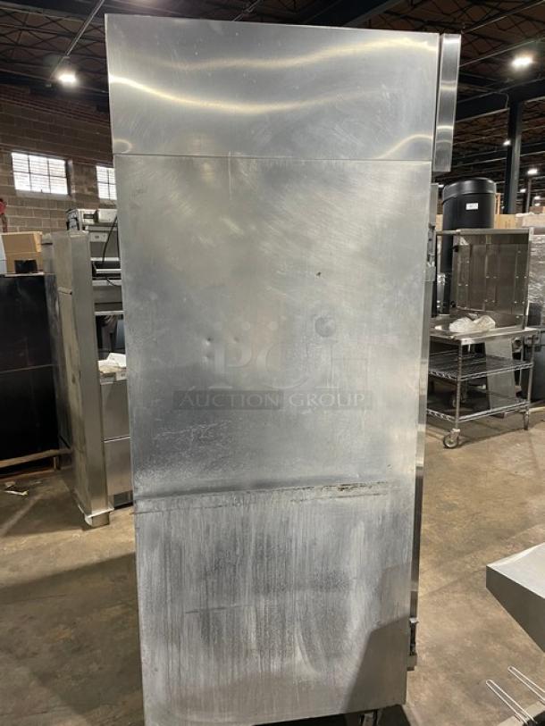 Continental Commercial Stainless Steel Solid 2 Door Reach In Refrigerator! With Poly Coated Wire Rack! Model: 2R SN: 14367341! 115V 1 Phase! On Casters! - Image 4 of 12