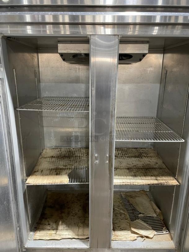 Continental Commercial Stainless Steel Solid 2 Door Reach In Refrigerator! With Poly Coated Wire Rack! Model: 2R SN: 14367341! 115V 1 Phase! On Casters! - Image 5 of 12