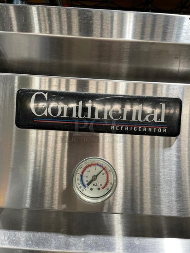 Continental Commercial Stainless Steel Solid 2 Door Reach In Refrigerator! With Poly Coated Wire Rack! Model: 2R SN: 14367341! 115V 1 Phase! On Casters! - Image 11 of 12
