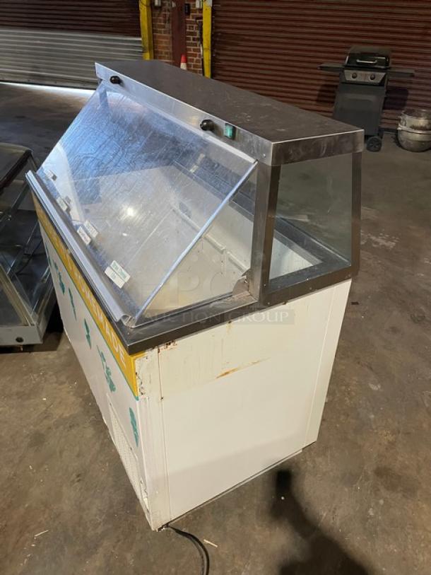 U-Star Commercial White Homemade Style Frozen Yogurt/Ice Cream Dipping Cabinet! With Serve Over Sneeze Guard! With Lift Up Rear Access! Model: USDP-47 SN: 6193315519052207! Working When Removed! - Image 9 of 9