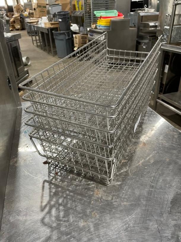Commercial Chrome Plated Wired Bakery Display Baskets! 6X Your Bid! - Image 4 of 8