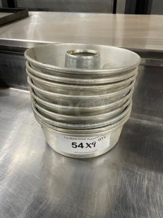 Commercial Round Tube/Bundt Cake Ring-Mold Baking Pans! 9X Your Bid!