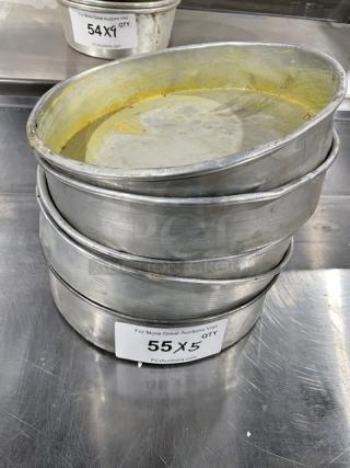 Commercial Aluminum Round Cake Baking Pans! 5X Your Bid!