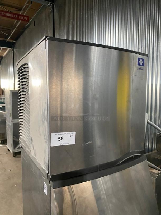 Manitowoc Commercial Stainless Steel Self-Contained Water-Cooled Dice Ice Making Machine Head! Model: SD0423W SN: 110679665! 115V 1 Phase! With Manitowoc Commercial Stainless Steel 120 Lb. Hotel Ice Dispenser Bin! With Push Dispenser & Drip Tray! Model: SPA-160 SN: 610067798! 115V 1 Phase! On Legs! ALL ONE MONEY! - Image 6 of 10