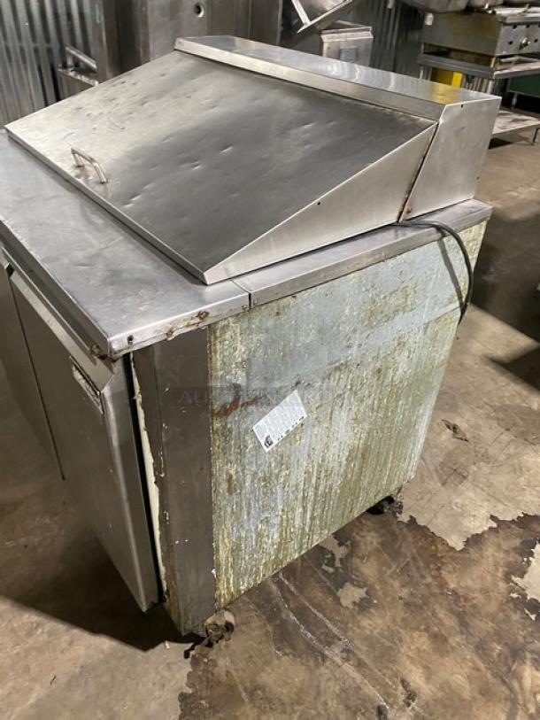 Cool-Tech Commercial Stainless Steel 2 Door Refrigerated 36" Bain Marie Style Mega Top Salad/Sandwich Prep Table! Model: Custom-36BMB SN: 116207! On Casters! - Image 2 of 11