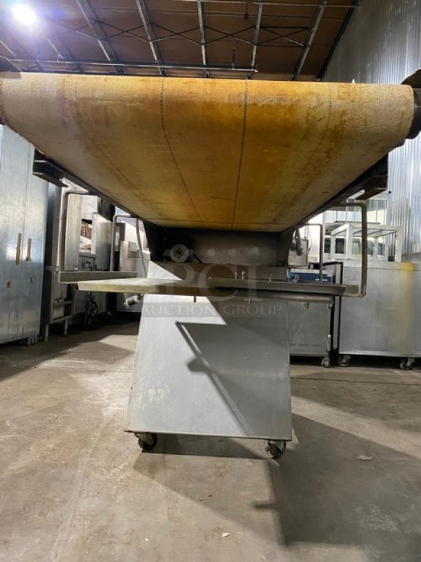Commercial Stainless Steel Electric Powered Heavy Duty 2 Stage Conveyor Sheeter/Former! On Casters! Working When Removed! - Image 10 of 12