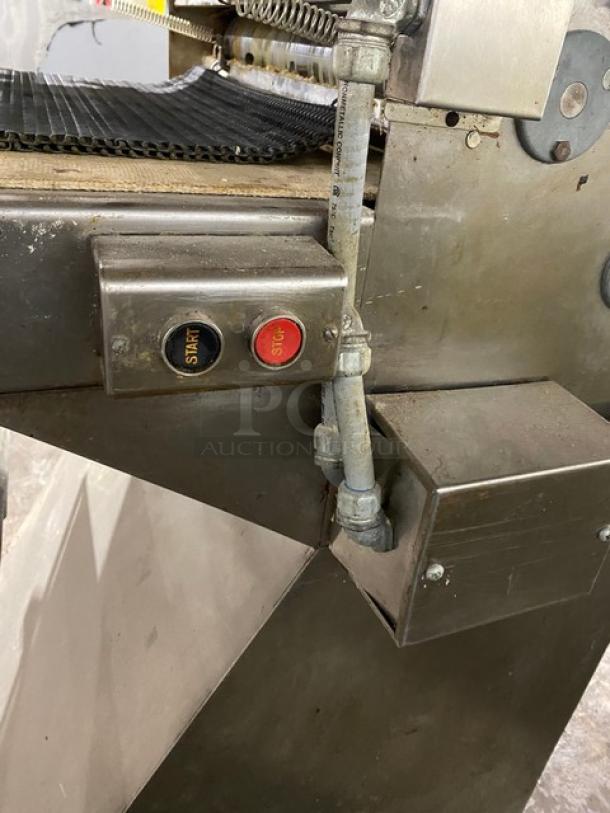 Commercial Stainless Steel Electric Powered Heavy Duty 2 Stage Conveyor Sheeter/Former! On Casters! Working When Removed! - Image 12 of 12