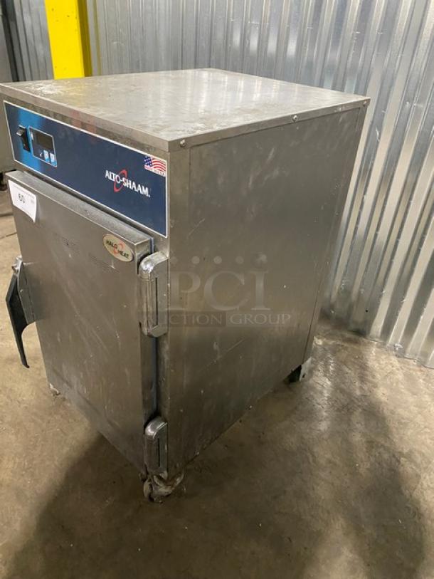 Alto-Shaam! 2018 Late Model! Halo Heat Series Commercial Stainless Steel Electric Powered 6 Pan Mobile Heated Holding Cabinet! With Built In Pan Holding Racks! Model: 500-S SN: 2287511-000! 120V 1 Phase! On Casters! Working When Removed! - Image 2 of 11