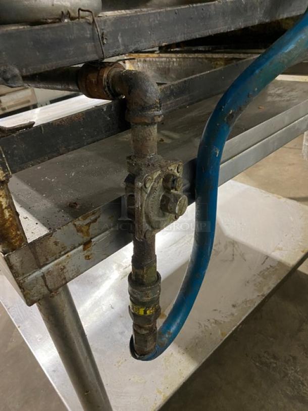 Commercial Stainless Steel Natural Gas Powered Countertop Flat Griddle! With Thermostatic Controls! With Back & Side Splash! With Single Shelf Equipment Stand! On Legs! Working When Removed! - Image 8 of 9