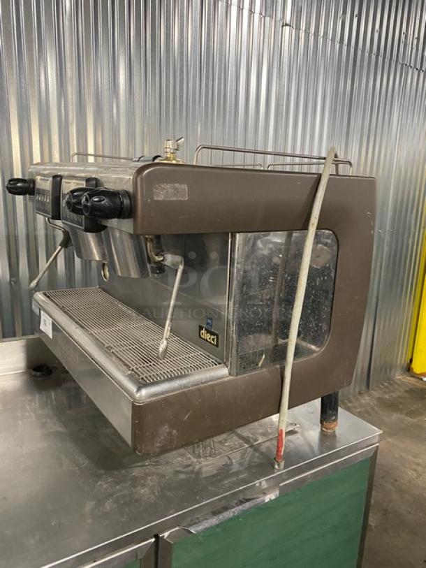 Casadio Dieci Series Commercial Stainless Steel Electric Powered Countertop High Performing Traditional 2-Group Espresso Machine! With Hot Water Dispenser & Multi-Directional Steam Wands! With Drip Tray! On Legs! - Image 2 of 13