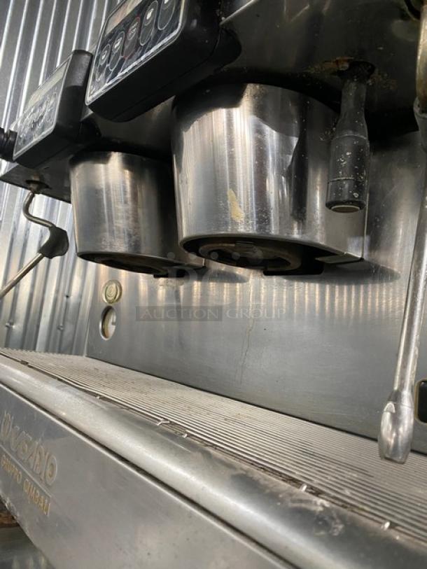 Casadio Dieci Series Commercial Stainless Steel Electric Powered Countertop High Performing Traditional 2-Group Espresso Machine! With Hot Water Dispenser & Multi-Directional Steam Wands! With Drip Tray! On Legs! - Image 6 of 13