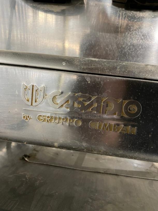 Casadio Dieci Series Commercial Stainless Steel Electric Powered Countertop High Performing Traditional 2-Group Espresso Machine! With Hot Water Dispenser & Multi-Directional Steam Wands! With Drip Tray! On Legs! - Image 8 of 13