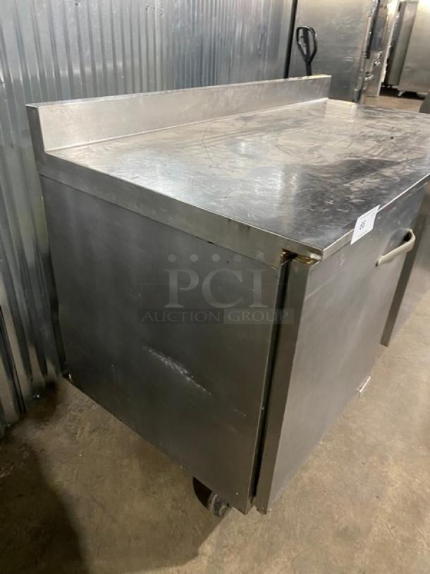 Traulsen Commercial Stainless Steel 2 Door 60" Worktop Refrigerator! With Back Splash! Model: UHT60-ZCF-LS SN: T79925J04! 115V 1 Phase! On Casters! - Image 4 of 11