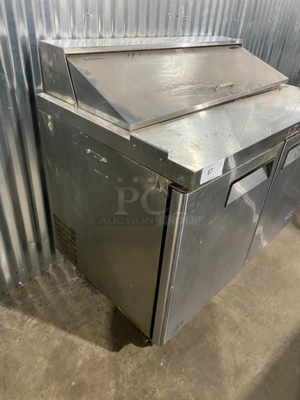 Atosa Commercial Stainless Steel 2 Door Refrigerated Bain Marie Style Mega Top Salad/Sandwich Prep Table! With Food Pans! With Poly Coated Wire Racks! Model: MSF8302GR SN: MSF8302GRAUS100317102100C40036! 115V 1 Phase! On Casters! - Image 2 of 11