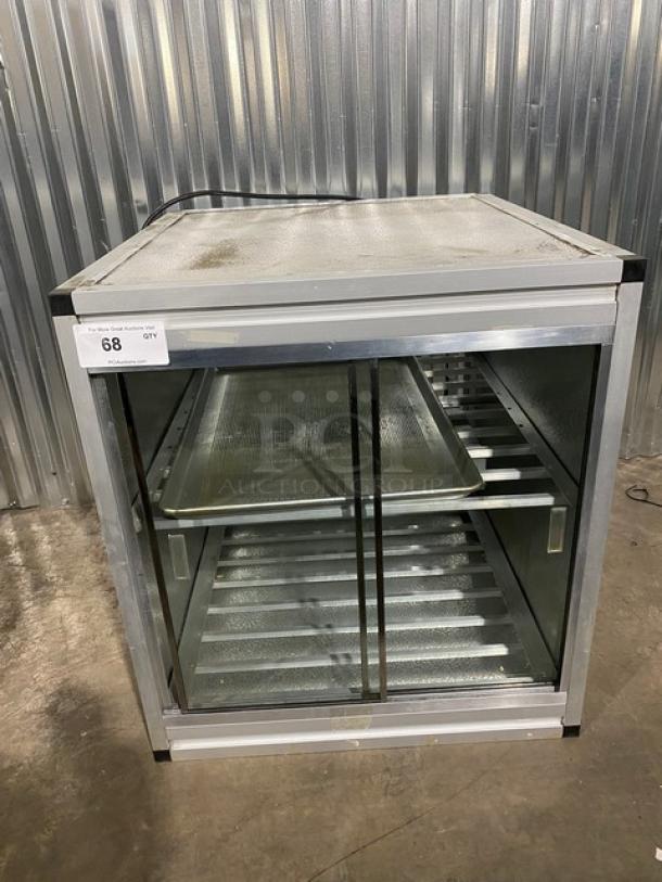 Hatco Glo-Ray Series Commercial Electric Powered Countertop 2-Tier Heated Merchandiser Display Showcase! With Sliding Access Doors! - Image 1 of 10