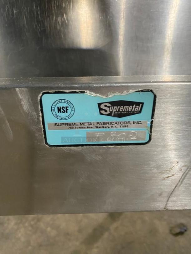 Supremetal Commercial Stainless Steel Underbar Ice Bin! With Speed/Bottle Rail! With Back Splash! On Legs! - Image 7 of 8