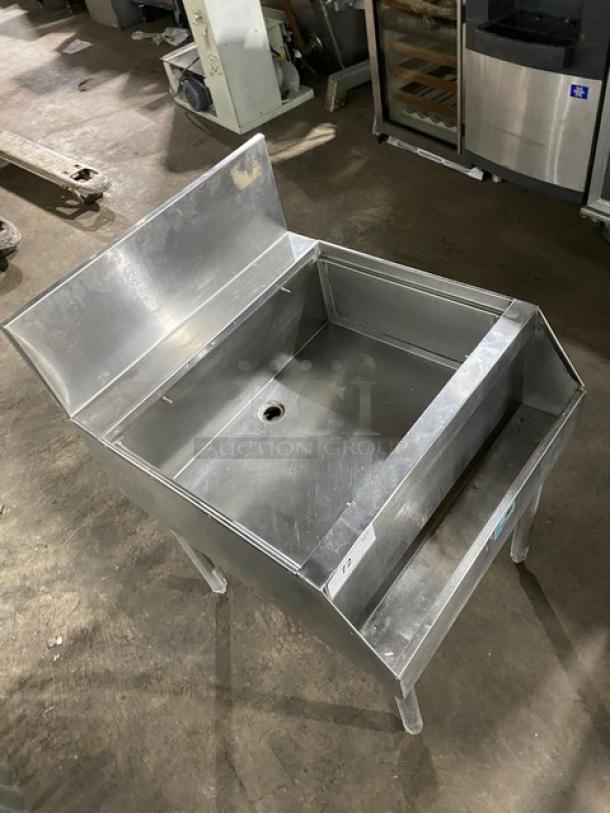 Supremetal Commercial Stainless Steel Underbar Ice Bin! With Speed/Bottle Rail! With Back Splash! On Legs! - Image 8 of 8