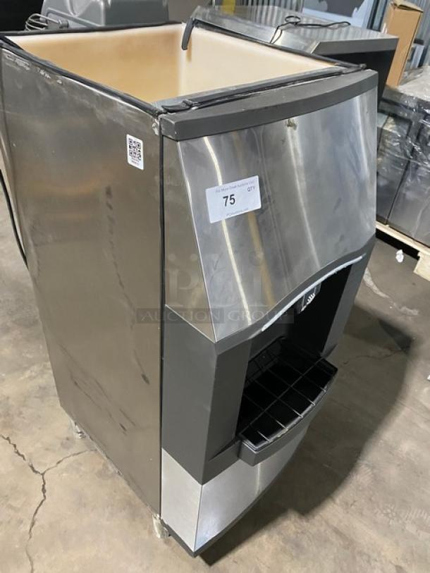 Manitowoc Commercial Stainless Steel 120 Lb. Hotel Ice Dispenser Storage Bin! With Push Dispenser & Drip Tray! Model: SPA-160 SN:610064719! 115V 1 Phase! On Legs! - Image 10 of 10