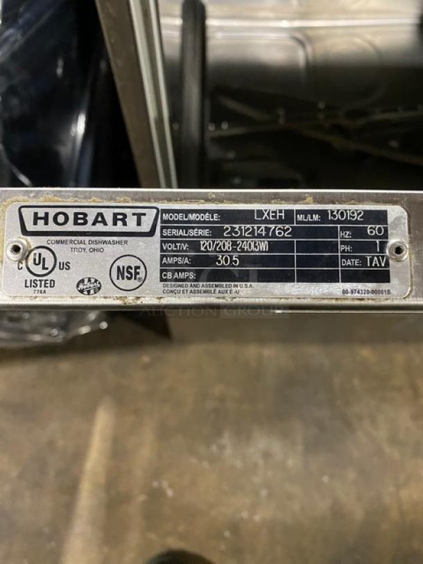 Hobart! New Body Style! LXe Series Commercial Stainless Steel Electric Powered Undercounter High Temperature Dishwasher! Model: LXEH SN: 231214762! 120/208-240V 1 Phase! - Image 11 of 11